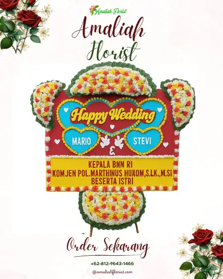 Papan Bunga Pernikahan Joglo